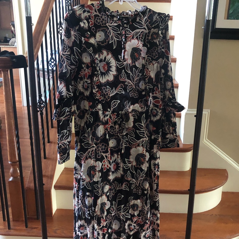 Floral Print Maxidress, Size L